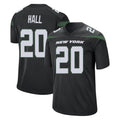 Yuxns NY.Jets #20 Breece Hall Player Stealth Black Home Game Stitched Jerseys