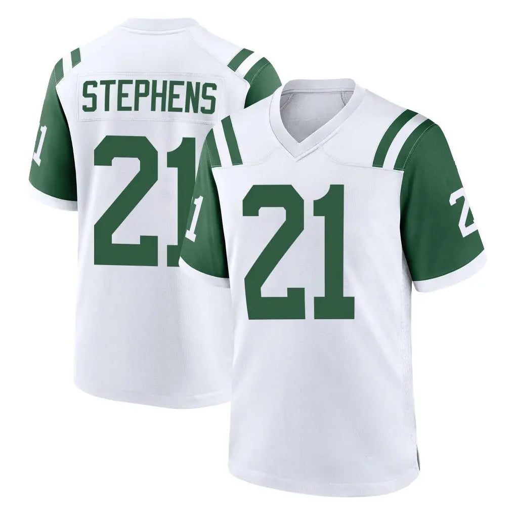 Yuxns NY.Jets #21 Brandon Stephens Player White Classic Home Game Stitched Jerseys