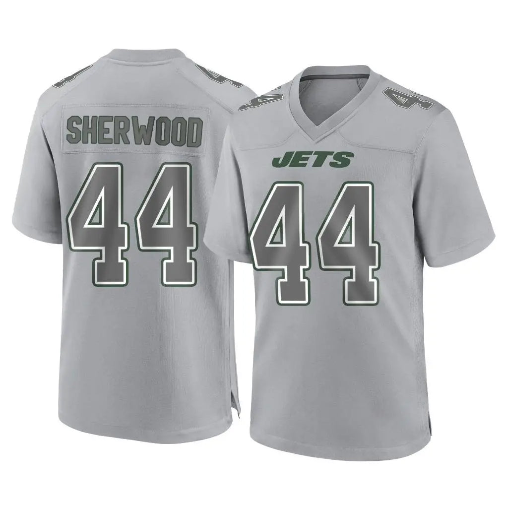 Yuxns NY.Jets #44 Jamien Sherwood Player Gray Limited Atmosphere Fashion Home Game Stitched Jerseys