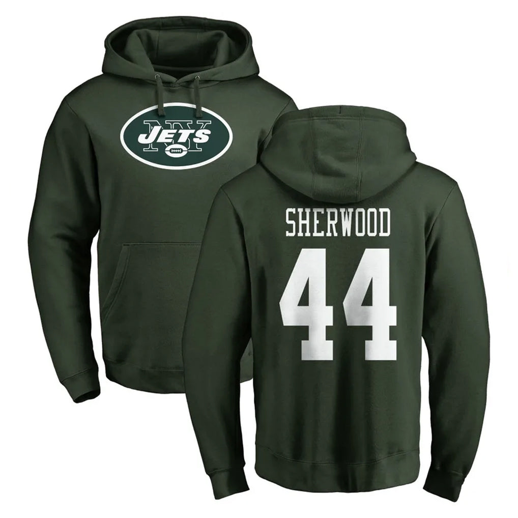 Yuxns NY.Jets #44 Jamien Sherwood Player Green LOGO Pullover Hoodies Limited Game Stitched Jerseys£©