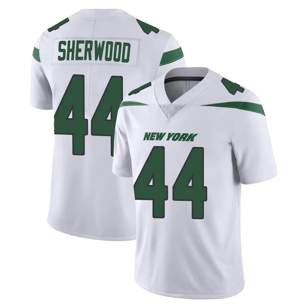 Yuxns NY.Jets #44 Jamien Sherwood Player White Spotlight Limited Vapor Home Game Stitched Jerseys