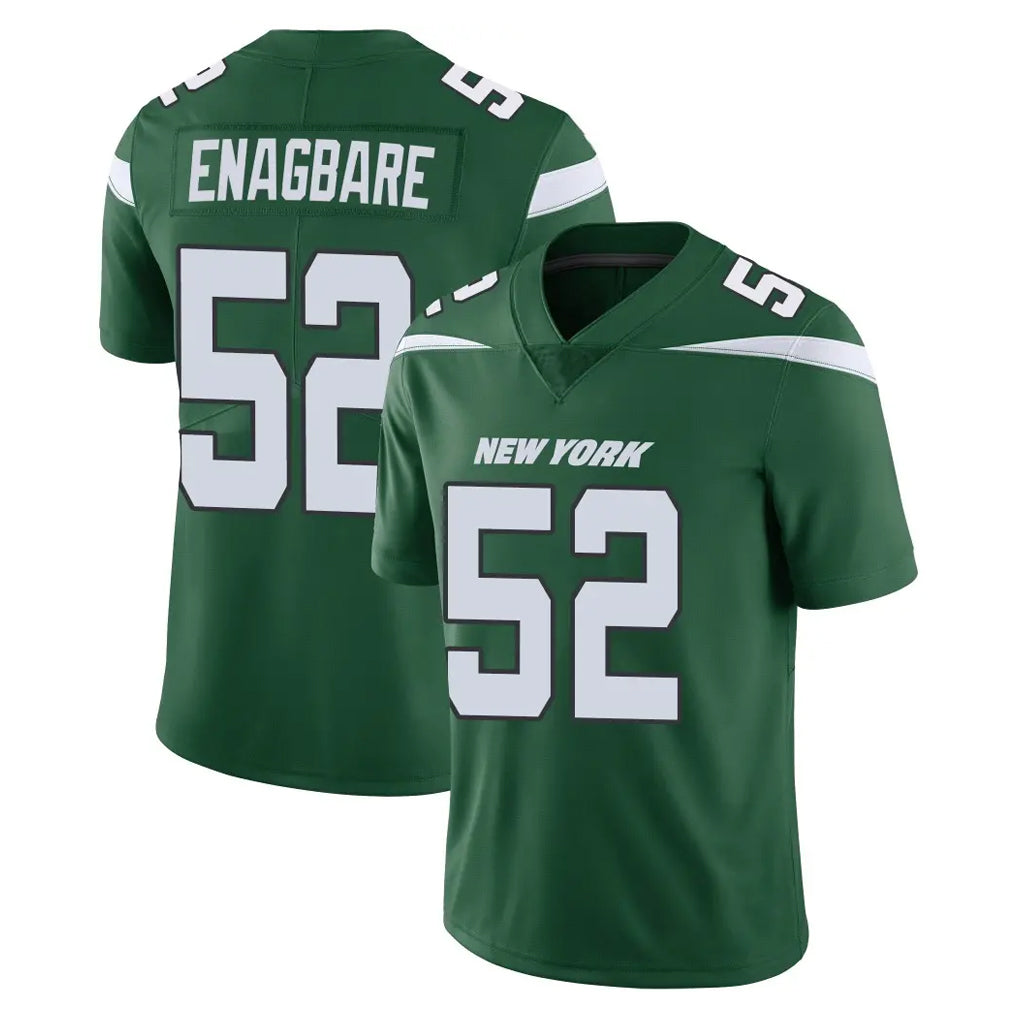 Yuxns NY.Jets #52 Kingsley Enagbare Player Green LOGO Pullover Hoodies Limited Game Stitched Jerseys