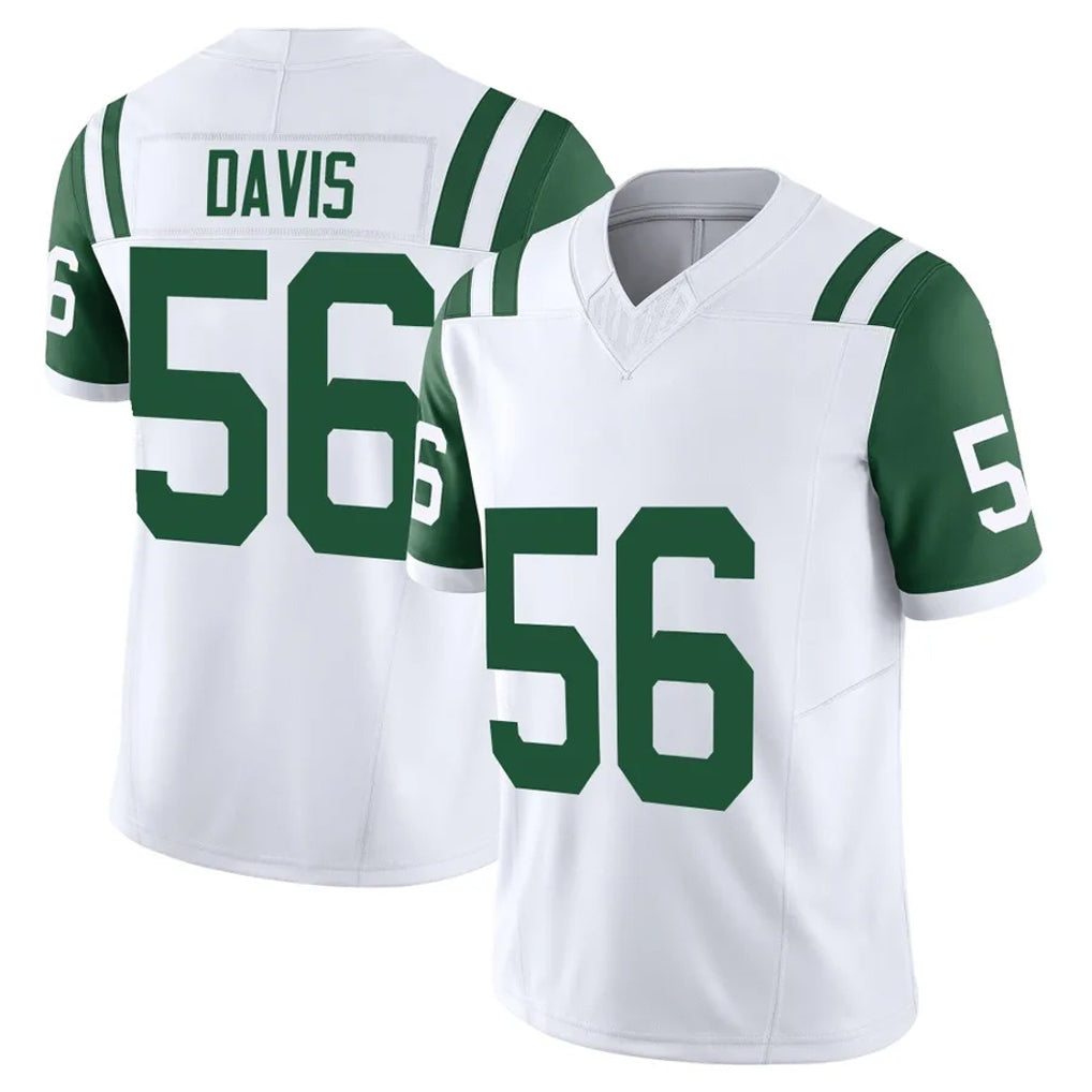 Yuxns NY.Jets #56 Demario Davis Player White Limited Classic Vapor F.U.S.E. Home Game Stitched Jerseys