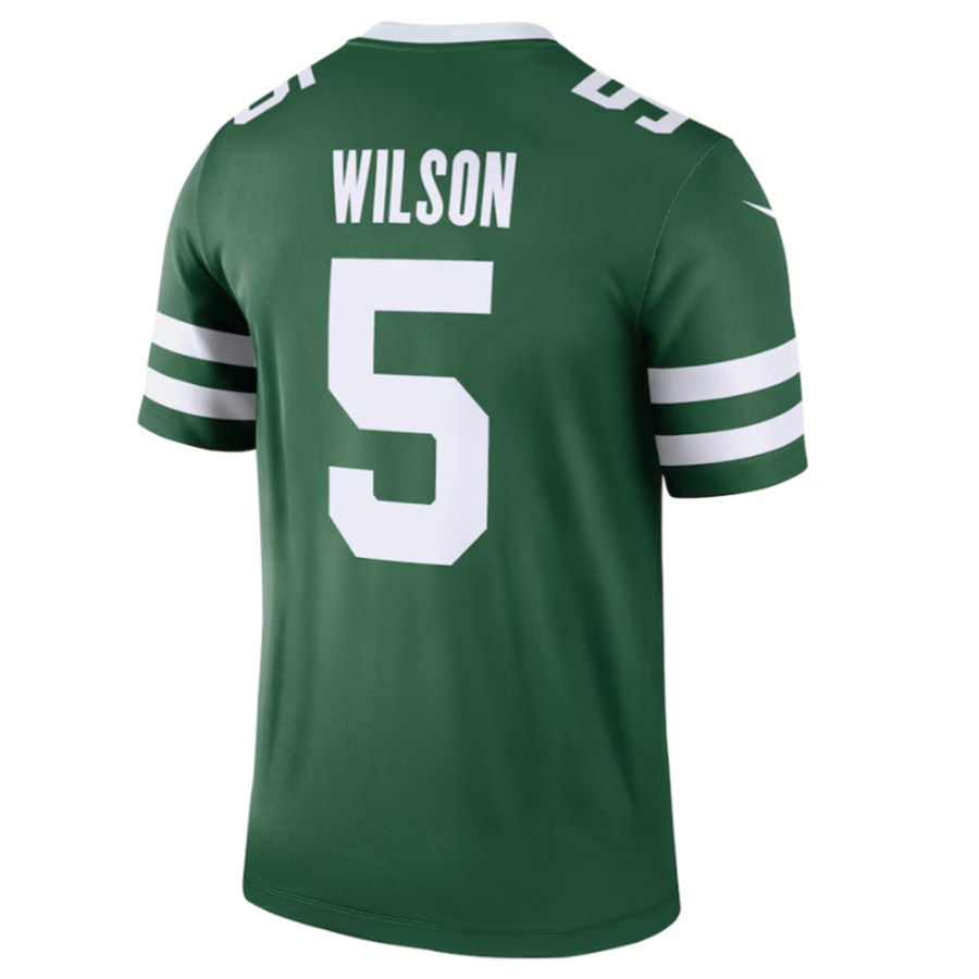 Yuxns NY.Jets #5 Garrett Wilson Legacy Green Legend Jersey Stitched American Stitched Jerseys