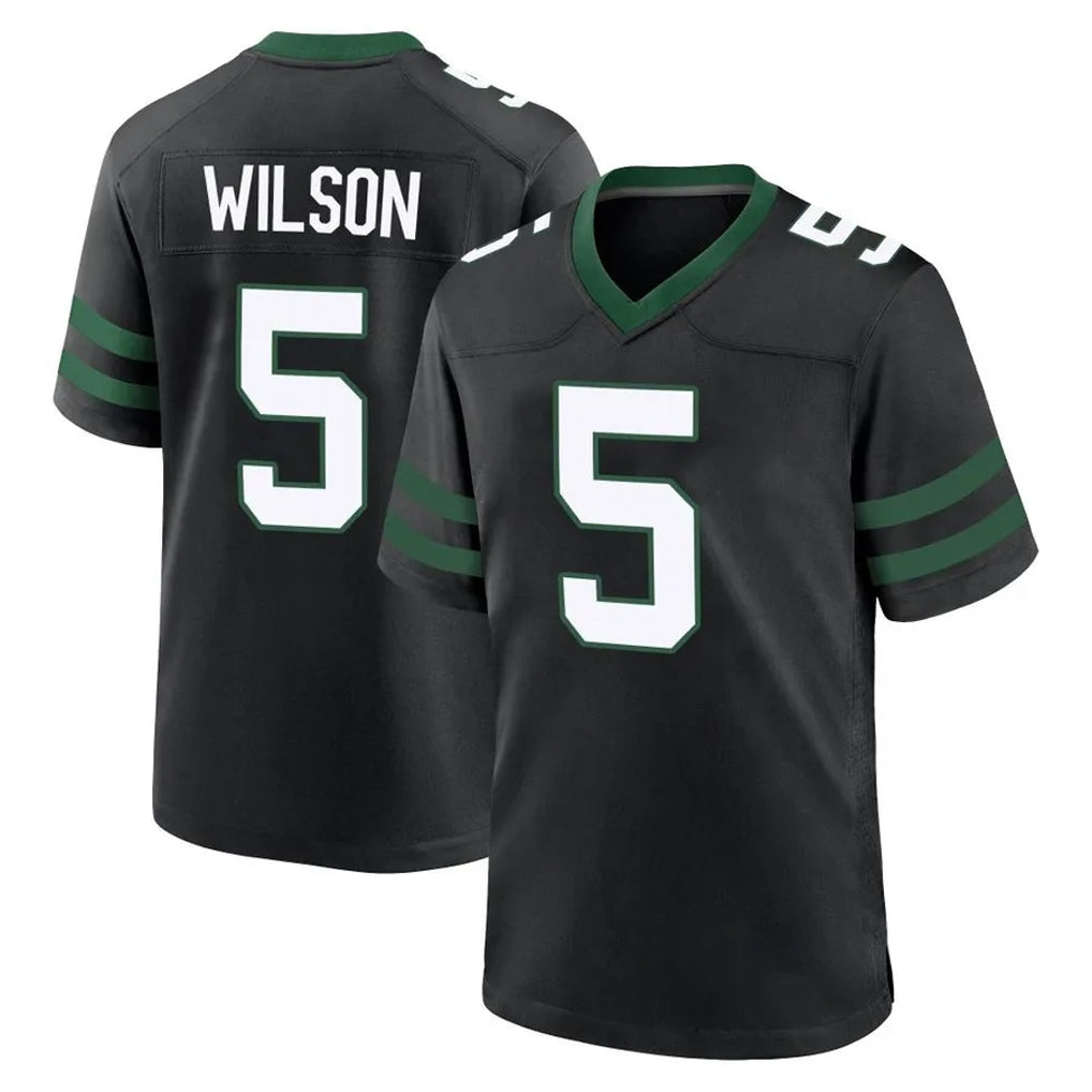 Yuxns NY.Jets #5 Garrett Wilson Player Black Legacy Home Game Stitched Jerseys