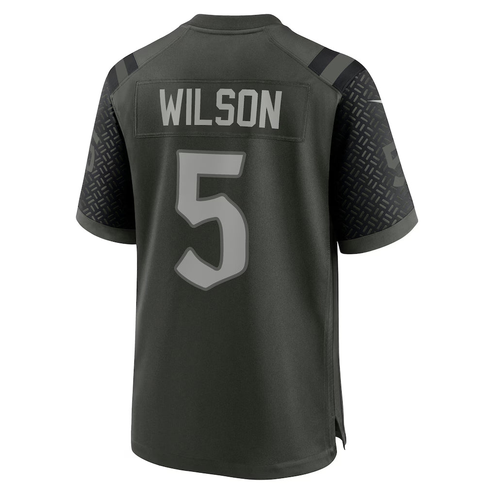 Yuxns NY.Jets #5 Garrett Wilson Player Gotham Green Rivalries Collection Game Stitched Jerseys