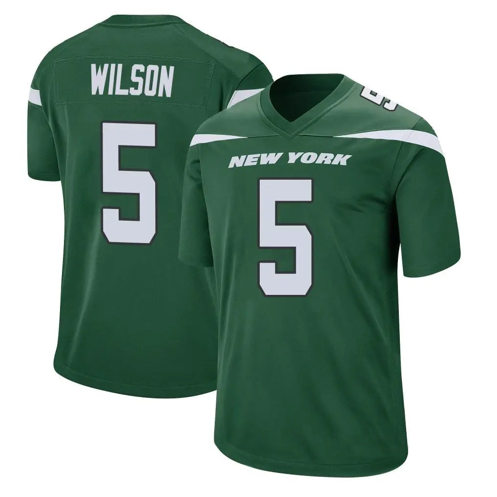 Yuxns NY.Jets #5 Garrett Wilson Player Green Game Stitched Jerseys