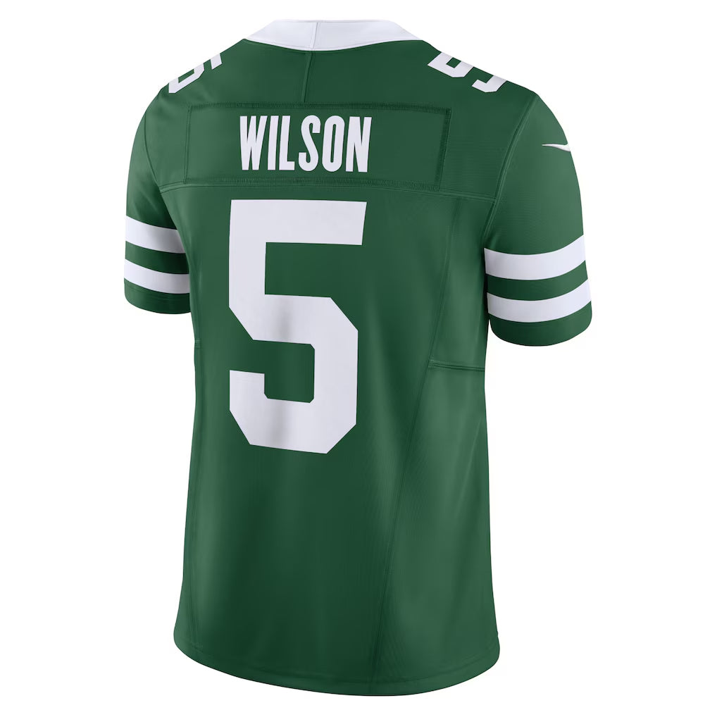 Yuxns NY.Jets #5 Garrett Wilson Player Legacy Green Vapor F.U.S.E. Limited Stitched Jerseys