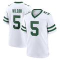 Yuxns NY.Jets #5 Garrett Wilson Player White Legacy Home Game Stitched Jerseys