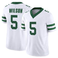 Yuxns NY.Jets #5 Garrett Wilson Player White Legacy Limited Vapor F.U.S.E. Home Game Stitched Jerseys