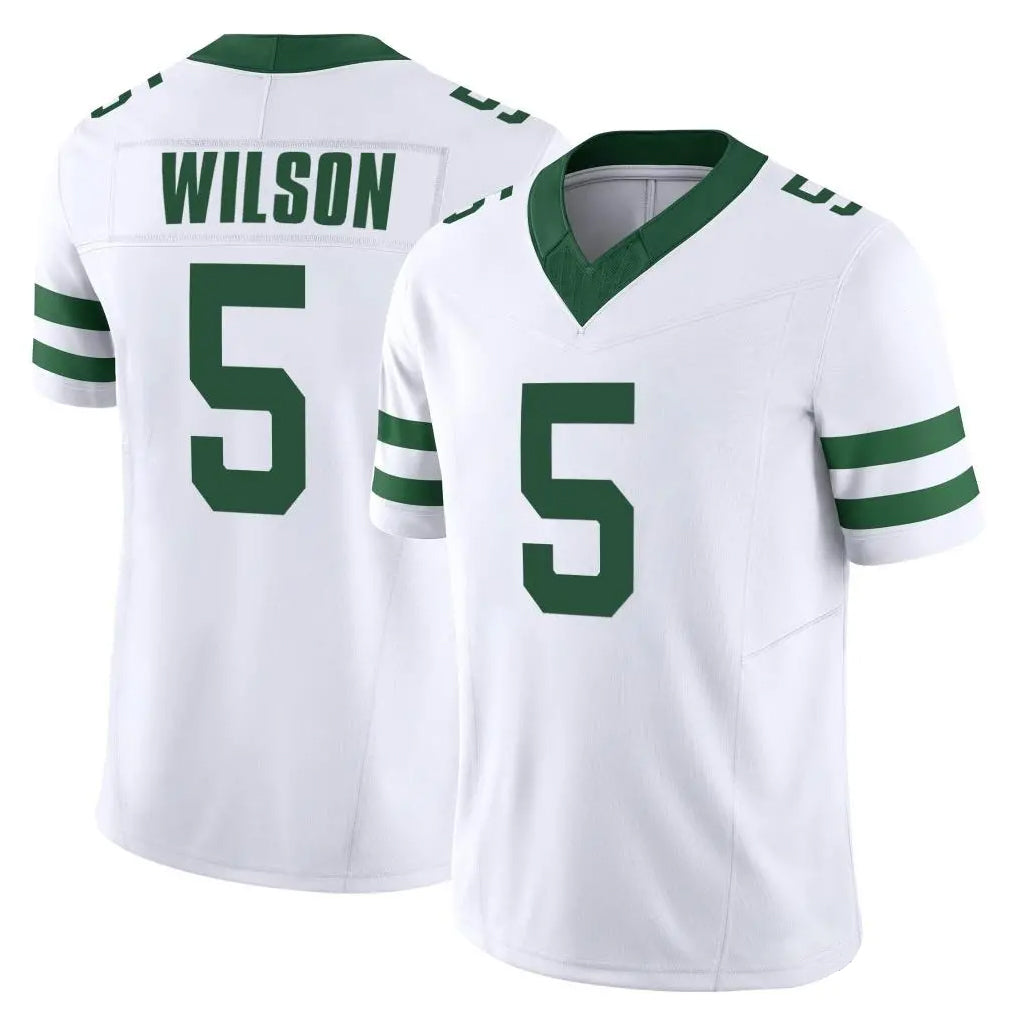 Yuxns NY.Jets #5 Garrett Wilson Player White Legacy Limited Vapor F.U.S.E. Home Game Stitched Jerseys