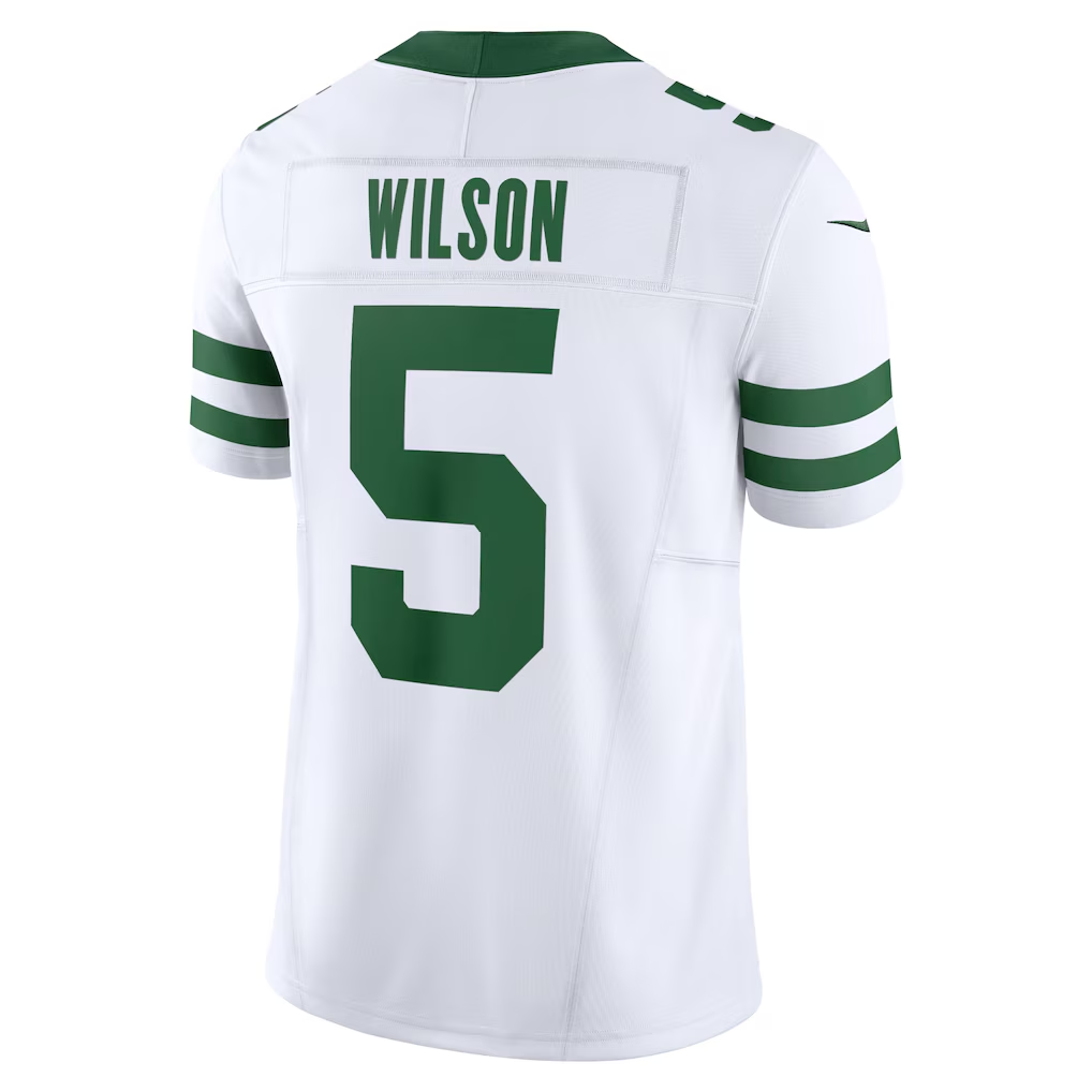 Yuxns NY.Jets #5 Garrett Wilson White Classic Alternate Vapor F.U.S.E. Limited Stitched Jerseys