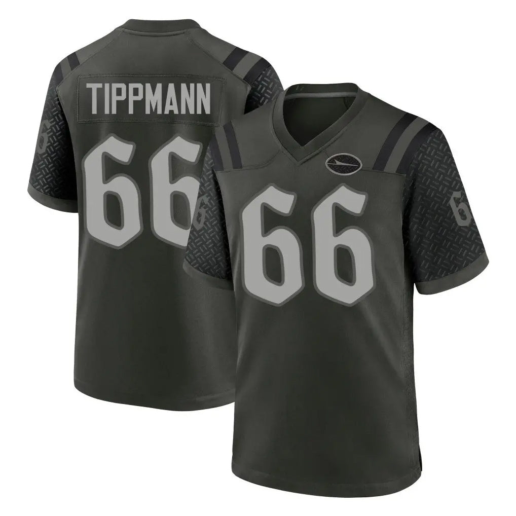 Yuxns NY.Jets #66 Joe Tippmann Player Green 2025 Rivalries Collection Home Game Stitched Jerseys