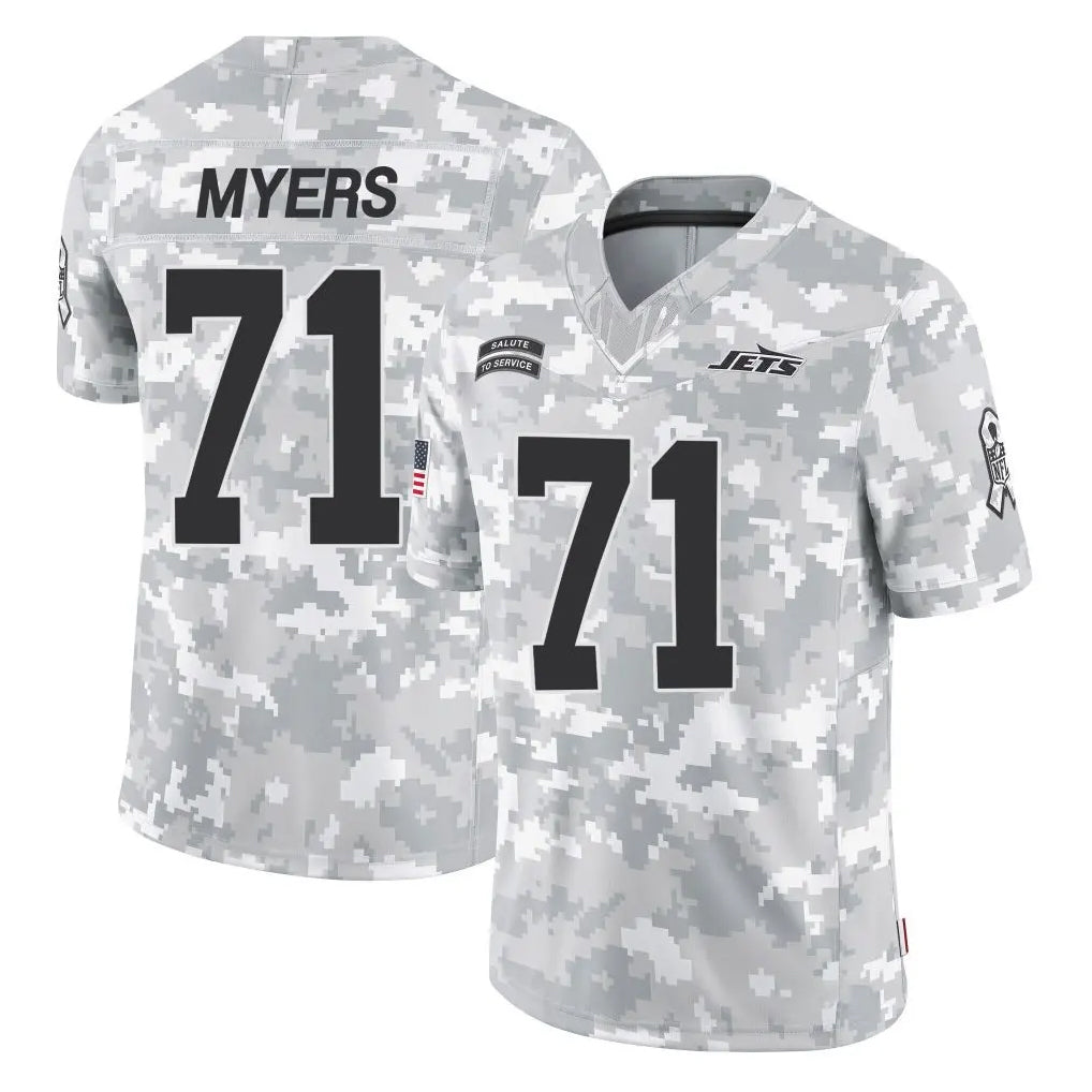 Yuxns NY.Jets #71 Josh Myers Player Arctic Camo Salute to Service Limited Game Stitched Jerseys