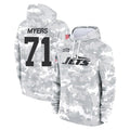 Yuxns NY.Jets #71 Josh Myers Player Arctic Camo Salute to Service Pullover Hoodies Limited Game Stitched Jerseys