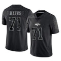 Yuxns NY.Jets #71 Josh Myers Player Stealth Black Limited Reflective Home Game Stitched Jerseys