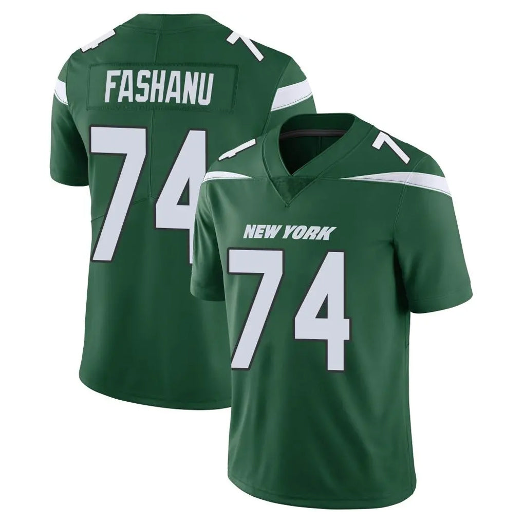 Yuxns NY.Jets #74 Olu Fashanu Player Green Limited Vapor Home Game Stitched Jerseys