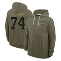 Yuxns NY.Jets #74 Olu Fashanu Player Olive Salute to Service Pullover Hoodies Limited Stitched Jerseys