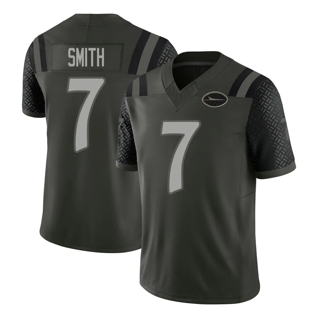 Yuxns NY.Jets #7 Geno Smith Player Green Limited 2025 Rivalries Collection Home Game Stitched Jerseys