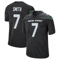 Yuxns NY.Jets #7 Geno Smith Player Stealth Black Home Game Stitched Jerseys
