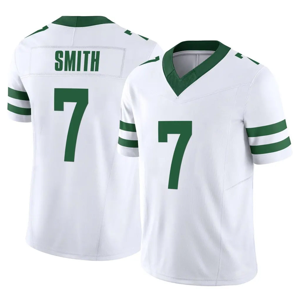 Yuxns NY.Jets #7 Geno Smith Player White Legacy Limited Vapor F.U.S.E. Home Game Stitched Jerseys