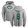 Yuxns NY.Jets #8 Andre Cisco Player Gray LOGO Pullover Hoodies Limited Game Stitched Jerseys