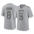 Yuxns NY.Jets #8 Andre Cisco Player Gray Limited Atmosphere Fashion Home Game Stitched Jerseys