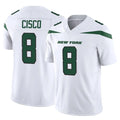 Yuxns NY.Jets #8 Andre Cisco Player White Limited Vapor F.U.S.E. Home Game Stitched Jerseys