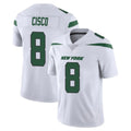 Yuxns NY.Jets #8 Andre Cisco Player White Spotlight Limited Vapor Home Game Stitched Jerseys