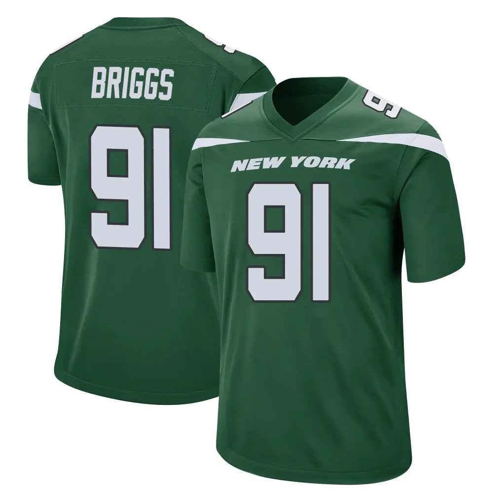 Yuxns NY.Jets #91 Jowon Briggs Player Green Home Game Stitched Jerseys