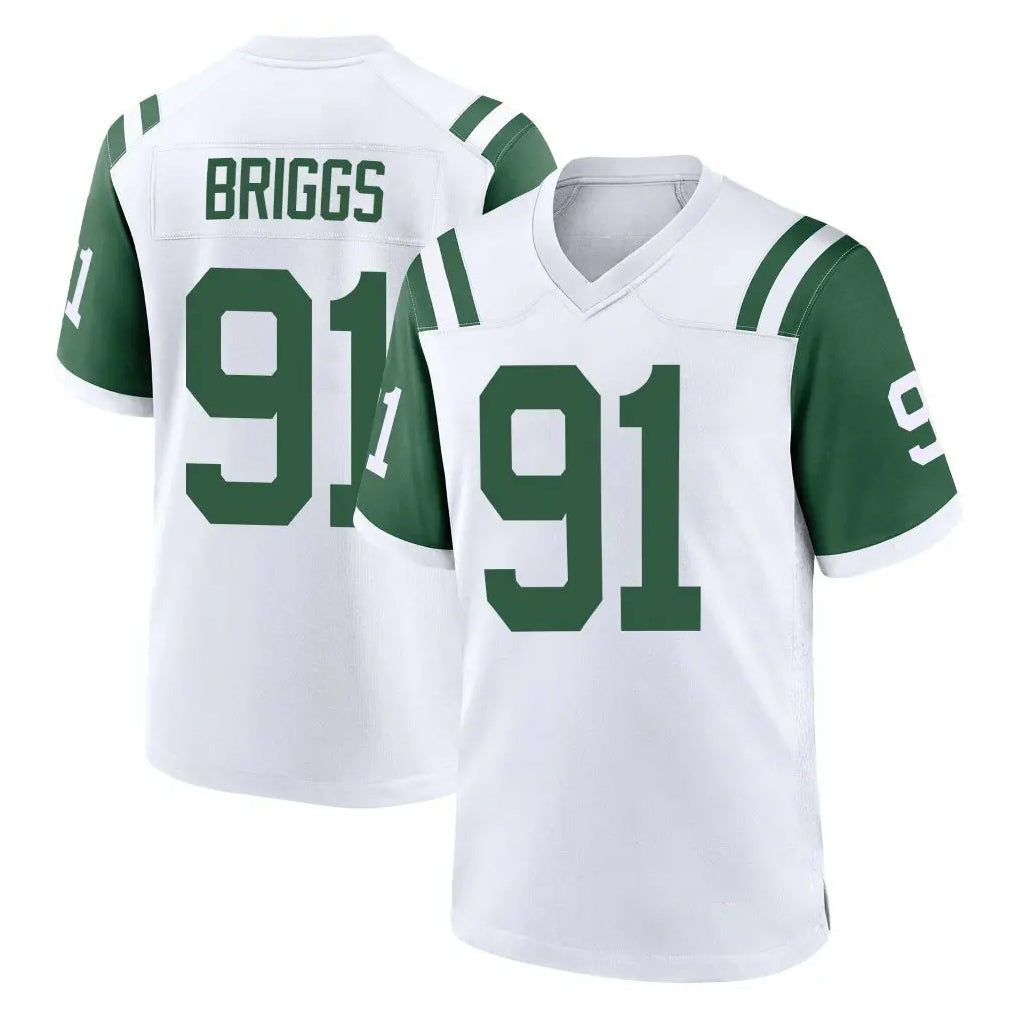 Yuxns NY.Jets #91 Jowon Briggs Player White Classic Home Game Stitched Jerseys