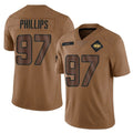 Yuxns NY.Jets #97 Harrison Phillips Player Brown Salute To Service Limited Stitched Jerseys