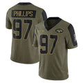 Yuxns NY.Jets #97 Harrison Phillips Player Olive Salute To Service Limited Game Stitched Jerseys