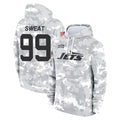 Yuxns NY.Jets #99 T'Vondre Sweat Player Arctic Camo Salute to Service Pullover Hoodies Limited Game Stitched Jerseys