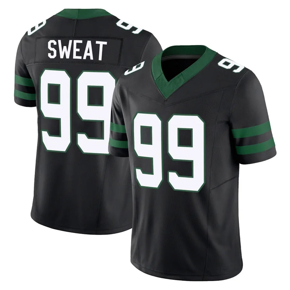 Yuxns NY.Jets #99 T'Vondre Sweat Player Black Legacy Home Game Stitched Jerseys