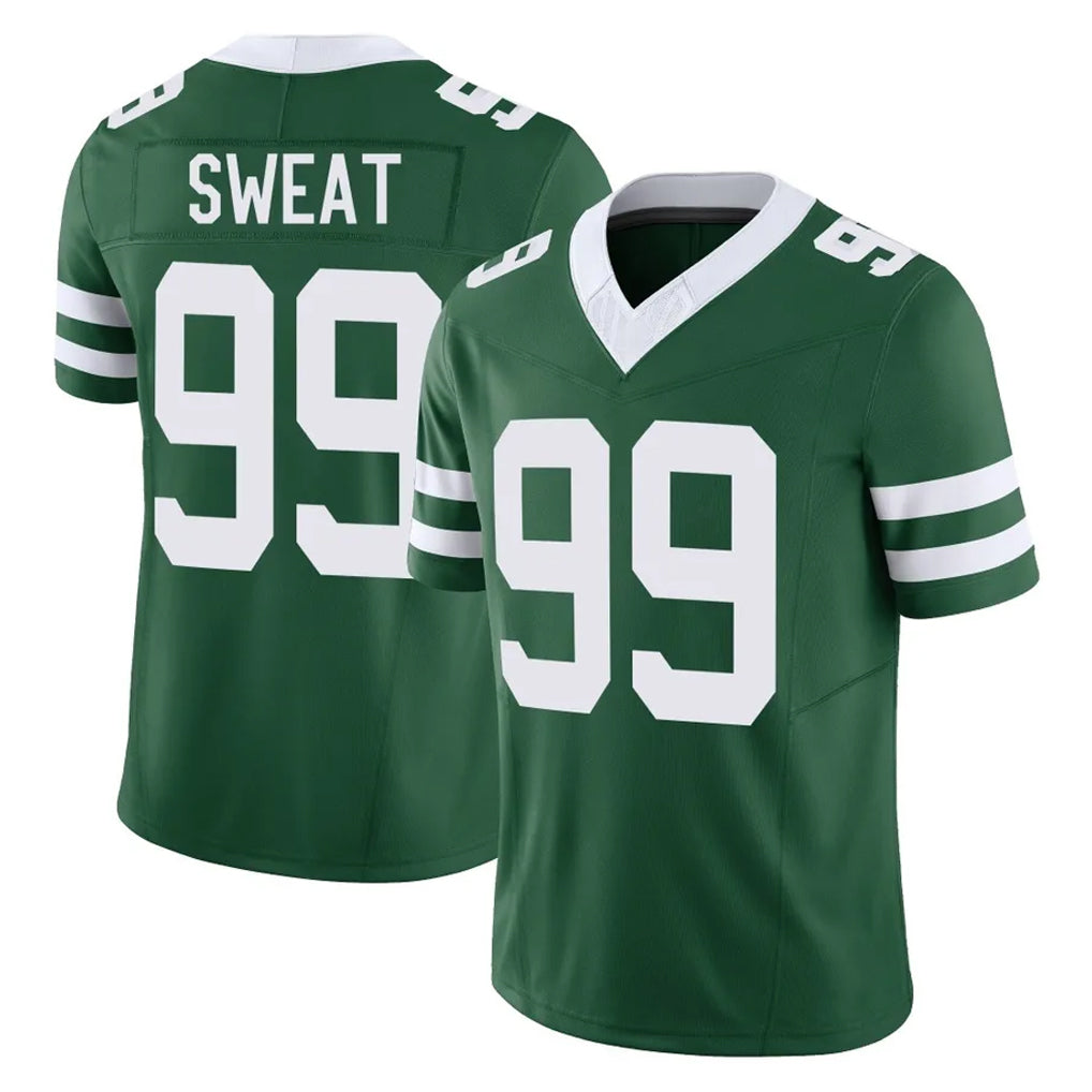 Yuxns NY.Jets #99 T'Vondre Sweat Player Green Legacy Limited Vapor F.U.S.E. Home Game Stitched Jerseys