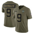 Yuxns NY.Jets #9 Will McDonald IV Player Olive 2025 Salute To Service Limited Stitched Jerseys