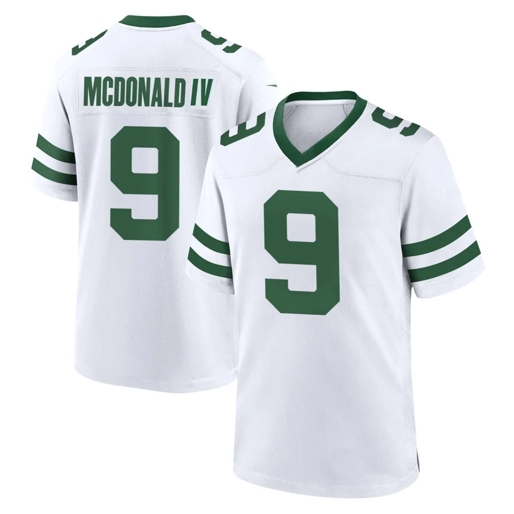 Yuxns NY.Jets #9 Will McDonald IV Player White Legacy Home Game Stitched Jerseys