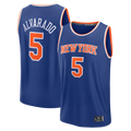 Yuxns NY.Knicks #5 Jose Alvarado Blue Fast Break Replica Stitched Jerseys- Icon Edition