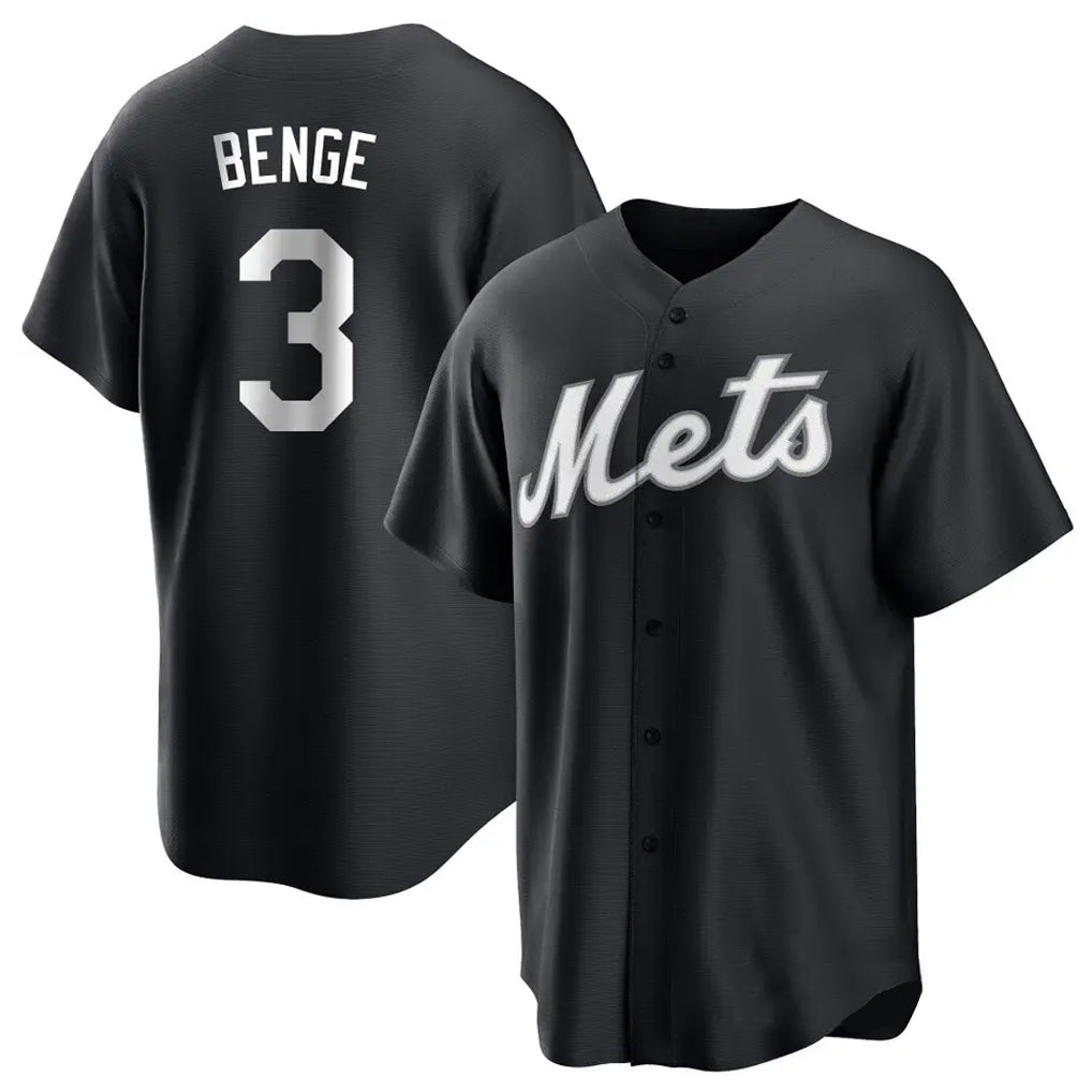 Yuxns NY.Mets #3 Carson Benge Player Black Home Game Stitched Jerseys