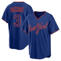 Yuxns NY.Mets #3 Carson Benge Player Royal T-shirt Home Game Stitched Jerseys
