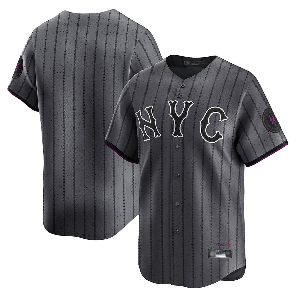 Yuxns NY.Mets ## Mets Blank Player Gray City Connect Limited Stitched Jerseys