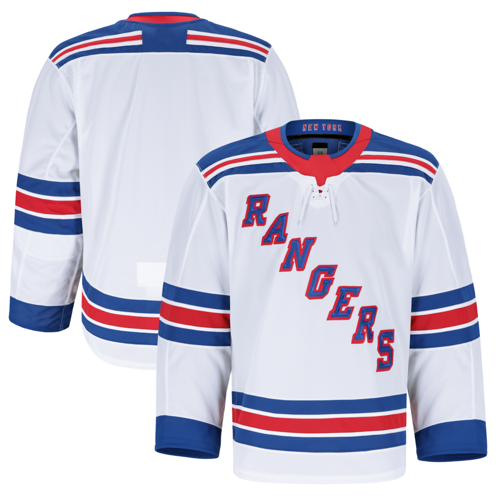 Yuxns NY.Rangers White Away Authentic Pro Jerseys