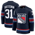 Yuxns NY.Rangers #31  Igor Shesterkin Navy Alternate Premier Player Jerseys