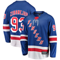 Yuxns NY.Rangers #93 Mika Zibanejad Blue Home Breakaway Player Jerseys