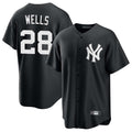 Yuxns NY.Yankees #28 Austin Wells Player Black Game Home Stitched Jerseys