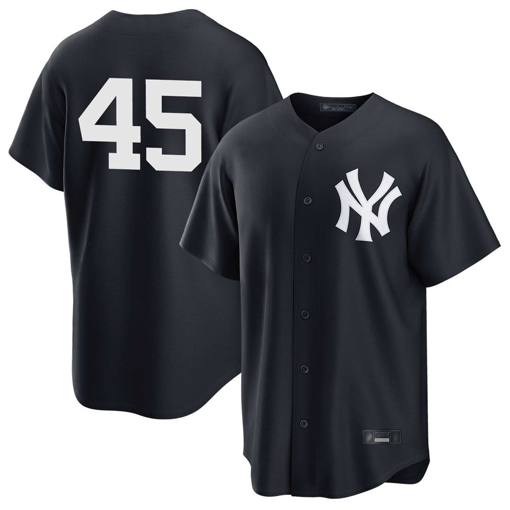 Yuxns NY.Yankees #45 Gerrit Cole Player Navy Game Stitched Jerseys
