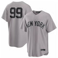 Yuxns NY.Yankees #99 Aaron Judge Player Gray Game Home Stitched Jerseys