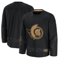 Yuxns O.Senators Black 2024 Military Appreciation Practice Jerseys