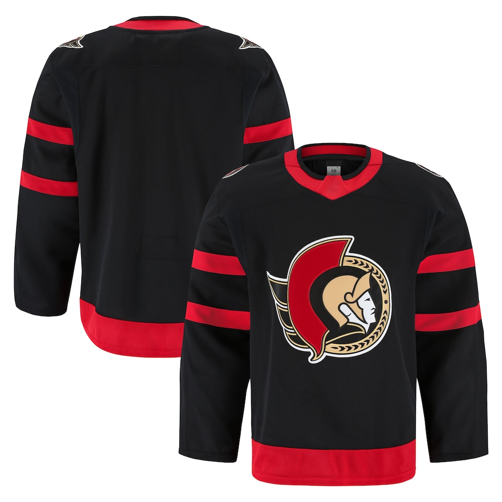 Yuxns O.Senators Black Home Authentic Pro Jerseys